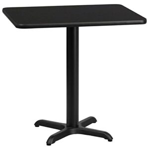 flash furniture stiles 24'' x 30'' rectangular black laminate table top with 22'' x 22'' table height base