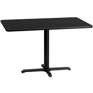 flash furniture stiles 30'' x 48'' rectangular black laminate table top with 23.5'' x 29.5'' table height base