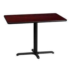 flash furniture 30'' x 42'' rectangular mahogany laminate table top with 23.5'' x 29.5'' table height base