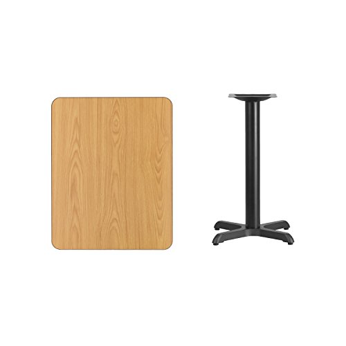 Flash Furniture Graniss 24'' x 30'' Rectangular Natural Laminate Table Top with 22'' x 22'' Table Height Base