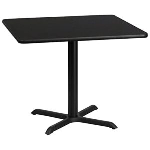 flash furniture 36'' square black laminate table top with 30'' x 30'' table height base