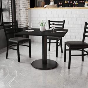 flash furniture stiles 36'' square black laminate table top with 24'' round table height base