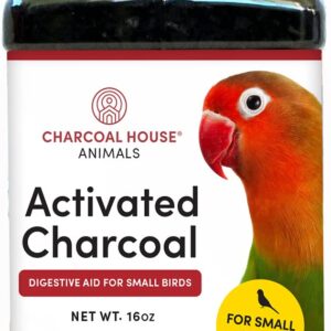 1qt Bird Charcoal for Small Birds - Activated Charcoal granular - Not from China - Health, Healthy, Canaries, Parakeets, Love Birds and Finches, Cages