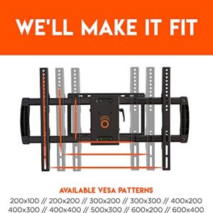 ECHOGEAR Full Motion Articulating TV Wall Mount Bracket for TVs Up to 75" - Extends from The Wall 16" with Smooth Swivel & Tilt - Simple 3-Step Install