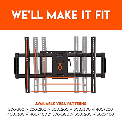 ECHOGEAR Full Motion Articulating TV Wall Mount Bracket for TVs Up to 75" - Extends from The Wall 16" with Smooth Swivel & Tilt - Simple 3-Step Install