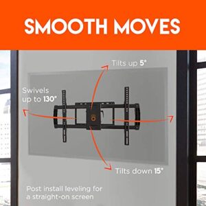 ECHOGEAR Full Motion Articulating TV Wall Mount Bracket for TVs Up to 75" - Extends from The Wall 16" with Smooth Swivel & Tilt - Simple 3-Step Install