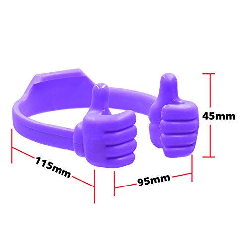 Honsky Thumbs-up Cell Phone Stand, Pack of 7, Universal Flexible Multi-Angle Cute Desk Desktop Phone Holder, Compatible with Android Switch Nintendo Tablet, Assorted Colors, Bundle
