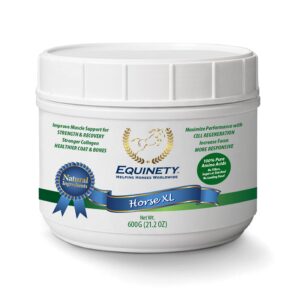 horse xl 100% natural horse supplement - with 8 essential amino acids for horses to help promote cellular repair - no soy, sugar, and fillers - horse joint support, horse hoof support, and gut support