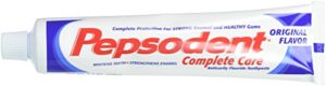 pepsodent complete care anticavity fluoride toothpaste, original, 5.5 ounce (pack of 6)