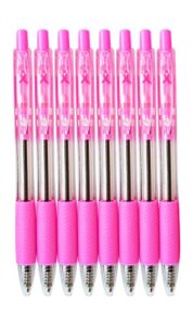 8 ball point pens pink cancer (black inc)