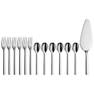 wmf 1291376040 fruit knife and fork set of 13 for 6 people nuova cromargan stainless steel polished silver 25.3 x 12.5 x 3 cm