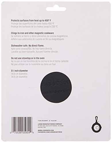 Lodge Silicone Magnet Trivet, 5.75 inches, Black