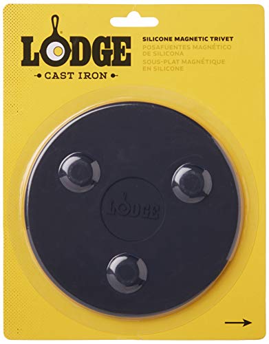 Lodge Silicone Magnet Trivet, 5.75 inches, Black