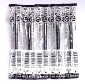 zebra jf-0.5 gel ink pen refill, 0.5 mm, black, 5 refills per pack (japan import) [komainu-dou original package]