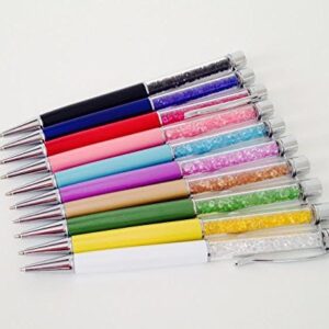 10 Pack Crystal Ballpoint Pen Filled With Swarovski Crystal Elements