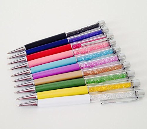 10 Pack Crystal Ballpoint Pen Filled With Swarovski Crystal Elements