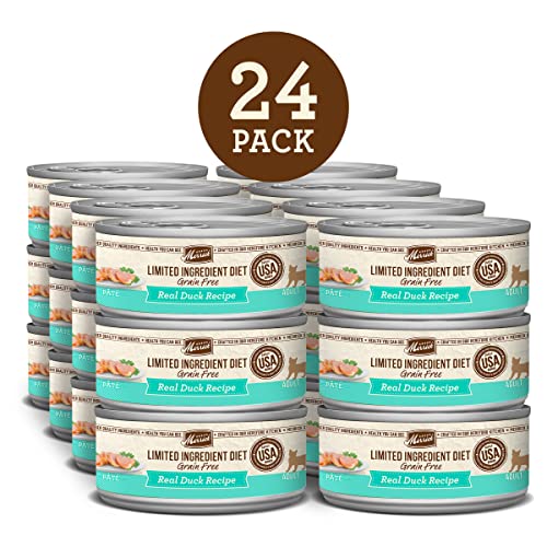 Merrick Limited Ingredient Diet Grain Free Real Duck Recipe Wet Cat Food Pate - (24) 5 oz. Cans