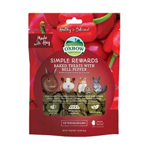 oxbow simple rewards baked treats - bell pepper - 2 oz