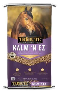 tribute kalmbach feeds kalm 'n ez textured for horse, 50 lb