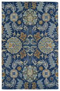 kaleen rugs helena hand-tufted area rug, blue/multi, 2' x 3'