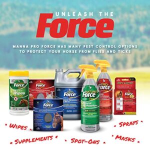 Manna Pro Pro-Force Fly Spray | Rapid Knockdown Fly Repellent for Horses | Repels More Than 70 Listed Species for up to 14 Days | 32 oz