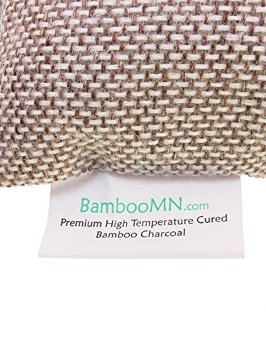 BambooMN Activated Moso Bamboo Charcoal Air Purifier Deodorizer Freshener Odor Absorber Purifier Bags, Tan - 5 Bag, 500 grams Per Bag