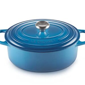 Le Creuset Enameled Dutch Oven Cast Iron Signature Oval Casserole, 29cm, 5 Qt, Marseille