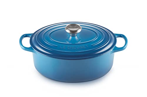 Le Creuset Enameled Dutch Oven Cast Iron Signature Oval Casserole, 29cm, 5 Qt, Marseille