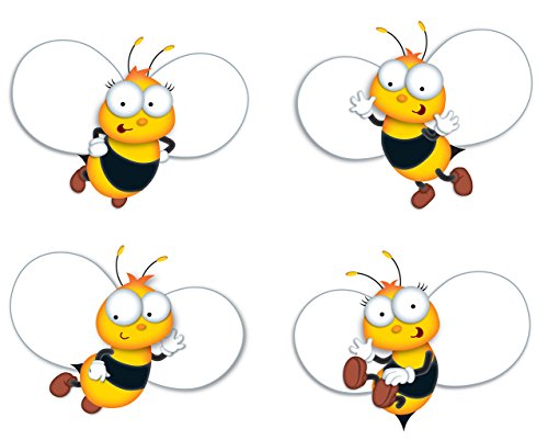 Carson Dellosa 45-Piece Buzz-Worthy Bee Bulletin Board Cutouts, Bumble Bee Cutouts for Bulletin Board, Spring Classroom Décor, Elementary and Seasonal Classroom Décor