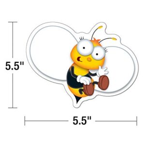 Carson Dellosa 45-Piece Buzz-Worthy Bee Bulletin Board Cutouts, Bumble Bee Cutouts for Bulletin Board, Spring Classroom Décor, Elementary and Seasonal Classroom Décor