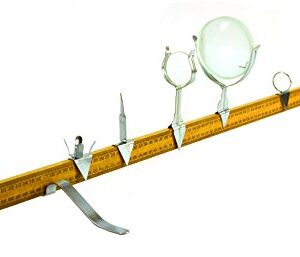 Meter Stick Optical Bench Kit with All Metal Hardware Included and 2 Optical Glass Lenses (Double Concave, Double Convex)