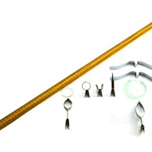 Meter Stick Optical Bench Kit with All Metal Hardware Included and 2 Optical Glass Lenses (Double Concave, Double Convex)