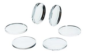 6 piece acrylic lens set - 2" (50mm) diameter - double convex, double concave, plano convex, converging concave-convex, diverging concave-convex, plano-concave