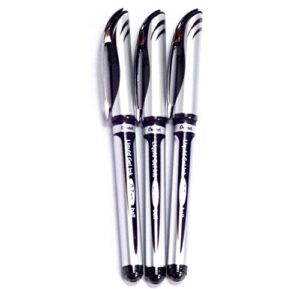 pentel energel liquid gel ballpoint pen, 0.7mm metal tip, black ink (bl57-a), 3 pens per pack (japan import) [komainu-dou original package]