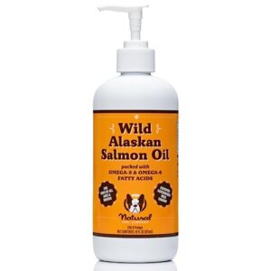natural dog company wild alaskan salmon oil for dogs (16oz) skin & coat supplement for dogs, dog oil for food with essential fatty acids, fish oil pump for dogs, salmon oil for puppies, omega 3 fish oil for dogs, wild fish oil