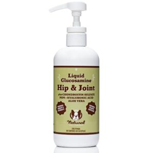 Natural Dog Company Liquid Glucosamine Hip & Joint Oil for Dogs (16 oz) Extra Strength Cartilage and Joint Support , Helps Mobility and Eases Occasional Stiffness, Dog Supplement for All Breeds and Ages, Senior Dog Supplements, Dog Vitamins and Supplement