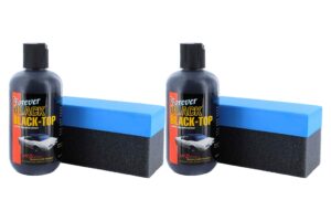 forever car care products fb813 black black top gel and foam applicator (2 pack)