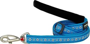 red dingo daisy chain dog lead, large, turquoise,l6-dc-tq-25