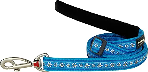 Red Dingo Daisy Chain Dog Lead, Large, Turquoise,L6-DC-TQ-25