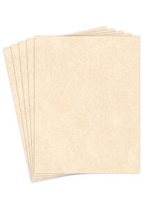 natural stationery parchment recycled paper | 65lb cover cardstock | 8.5” x 11” inches | 50 sheets per pack