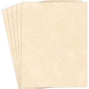 Natural Stationery Parchment Recycled Paper | 65Lb Cover Cardstock | 8.5” x 11” Inches | 50 Sheets Per Pack