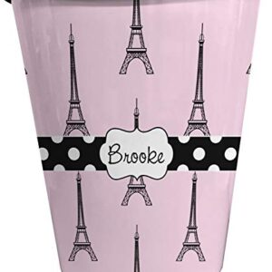 RNK Shops Eiffel Tower Waste Basket - Single Sided (Black) (Personalized)
