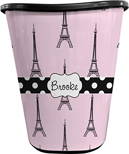 RNK Shops Eiffel Tower Waste Basket - Single Sided (Black) (Personalized)