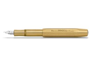 kaweco sport fountain pen, spring strength, medium, brass