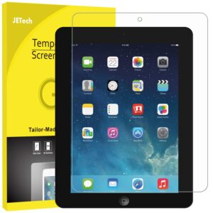 jetech screen protector for ipad 2 3 4 (oldest models), tempered glass film, 1-pack
