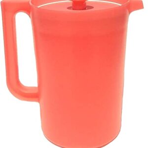 Tupperware 2 Quart 2 Liter Push Button Pitcher Guava Watermelon Color