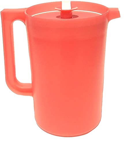 Tupperware 2 Quart 2 Liter Push Button Pitcher Guava Watermelon Color