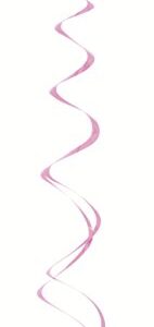 Unique Solid Hanging Swirl Decorations, 26", Lovely Pink