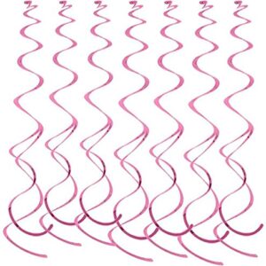 Unique Solid Hanging Swirl Decorations, 26", Lovely Pink