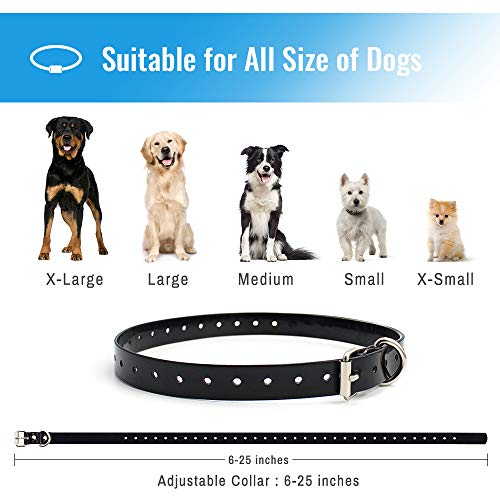 Petrainer Training Collar for Dogs - Waterproof Rechargeable Dog Training E-Collar with 3 Safe Correction Remote Training Modes, Static, Vibration, Beep for Dogs Small, Medium, Large